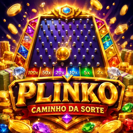 Bola caindo pelo tabuleiro do jogo Plinko em direção aos multiplicadores